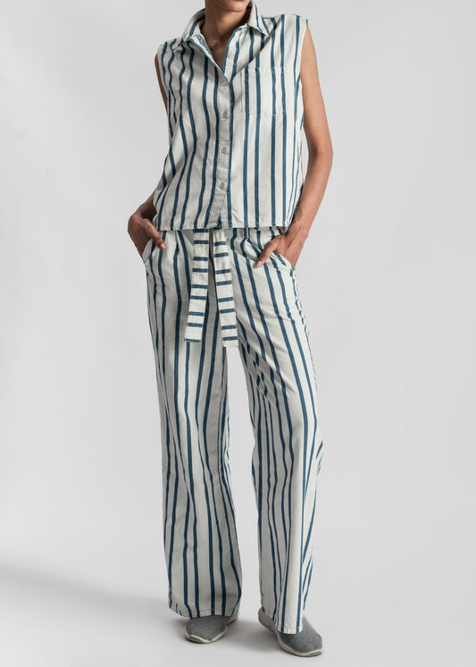 Blue Striped Co-ord Set