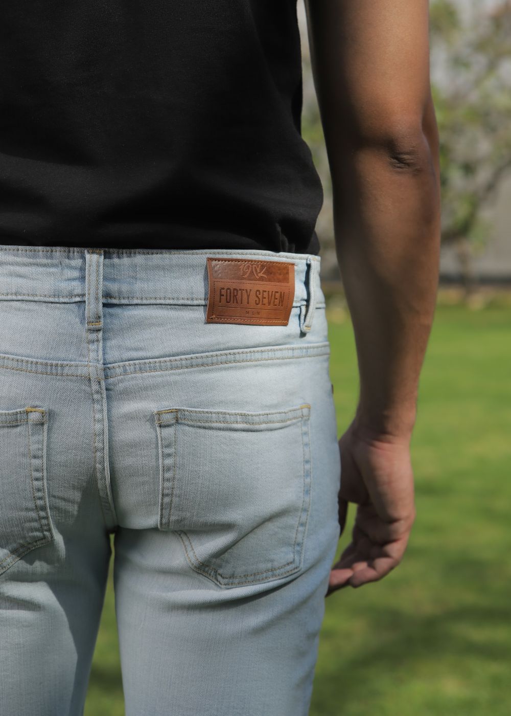 Bruno Ice Blue Jeans slim fit ice blue stretch denim with clean finish for everyday casual wear
