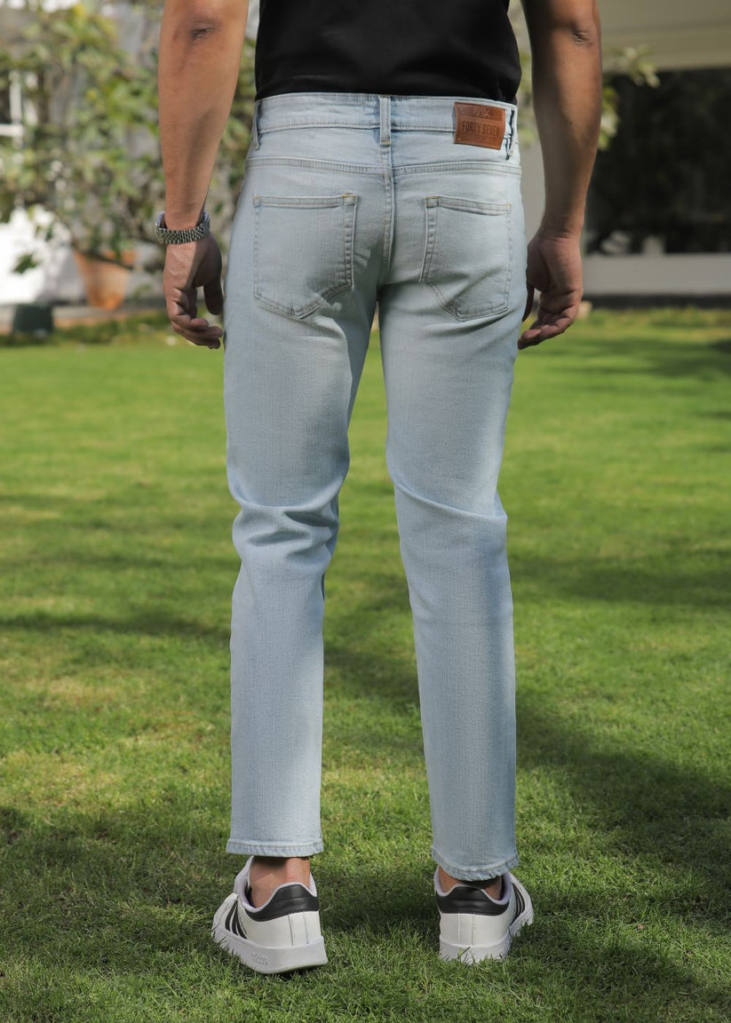 Bruno Ice Blue Jeans slim fit ice blue stretch denim with clean finish for everyday casual wear