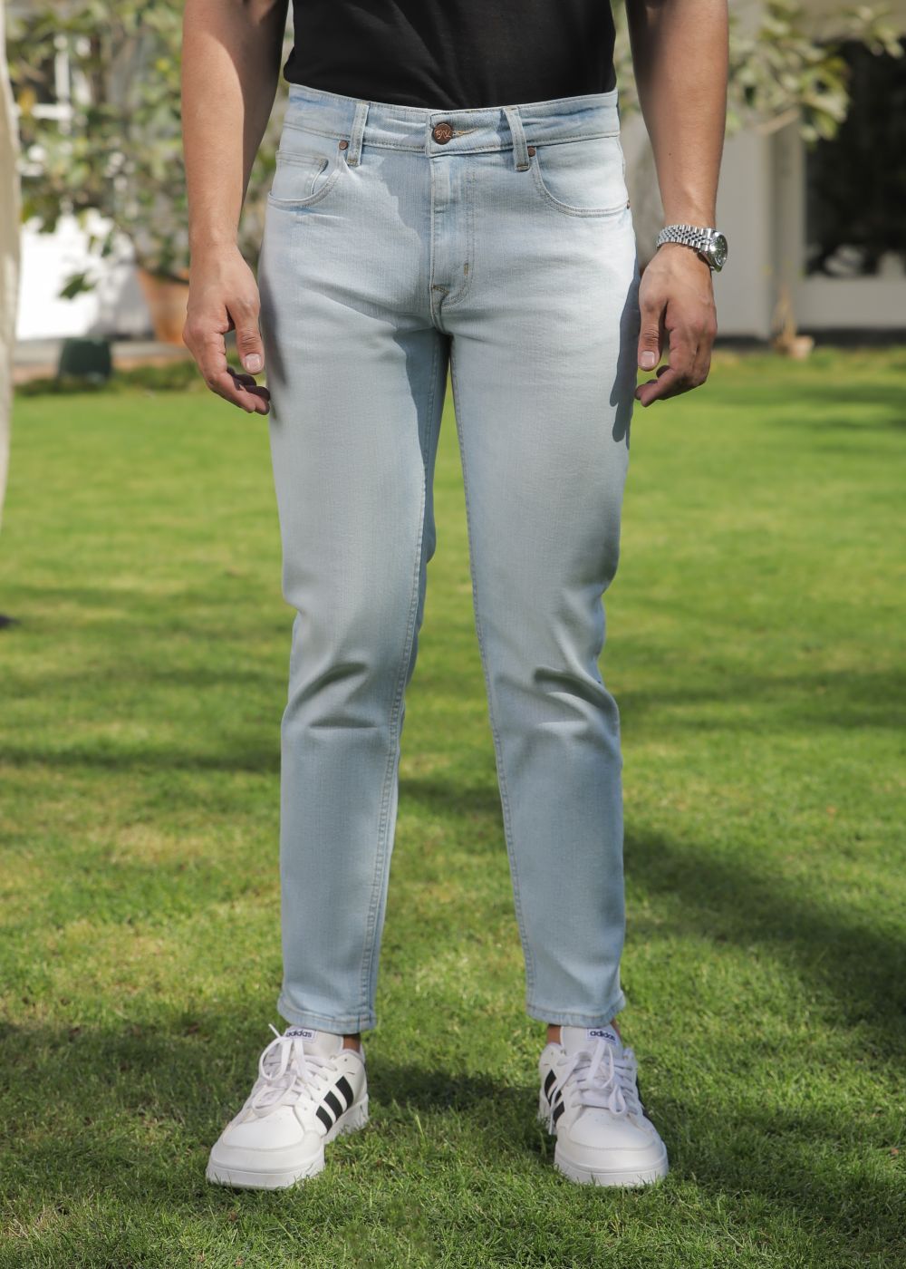 Bruno Ice Blue Jeans slim fit ice blue stretch denim with clean finish for everyday casual wear