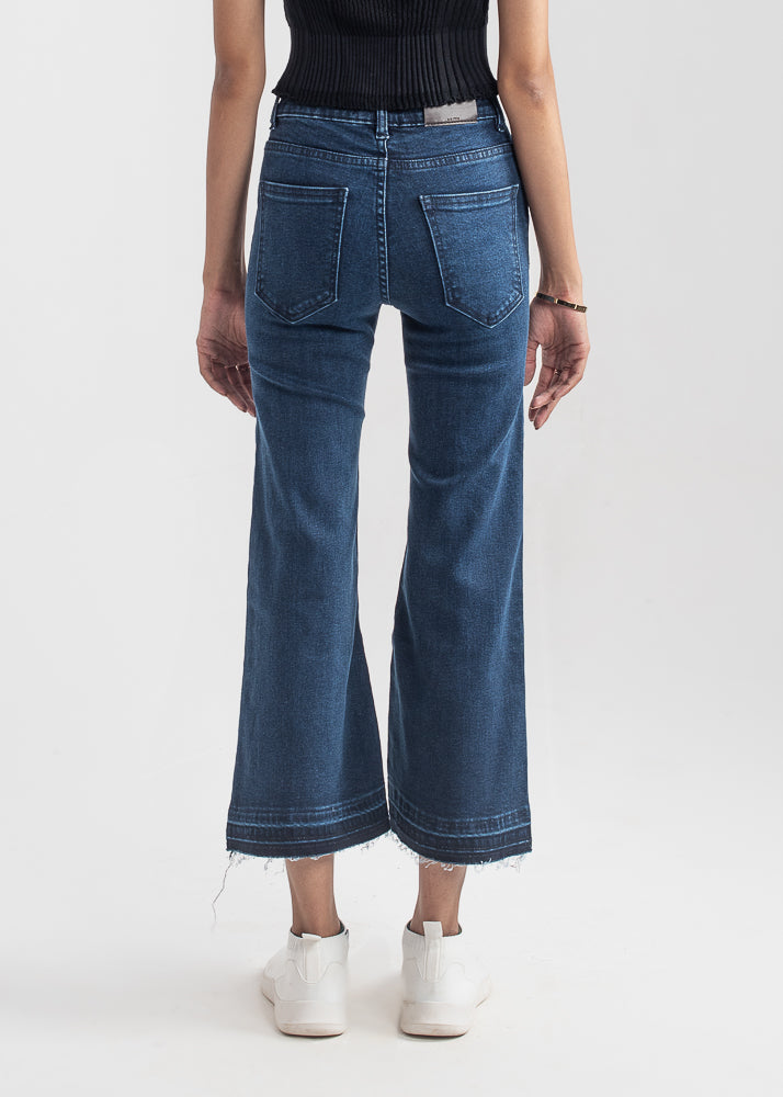 Denim Culottes  Dark Blue 