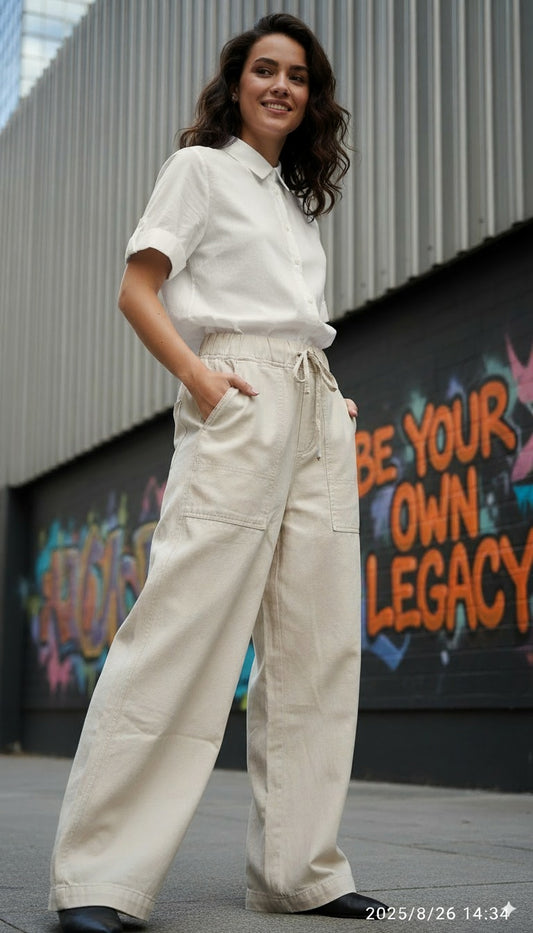 Beige Urban Relaxed Jeans