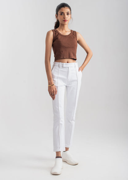 Formal White Pleat Pant 