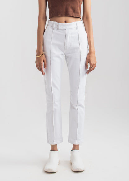 Formal White Pleat Pant 