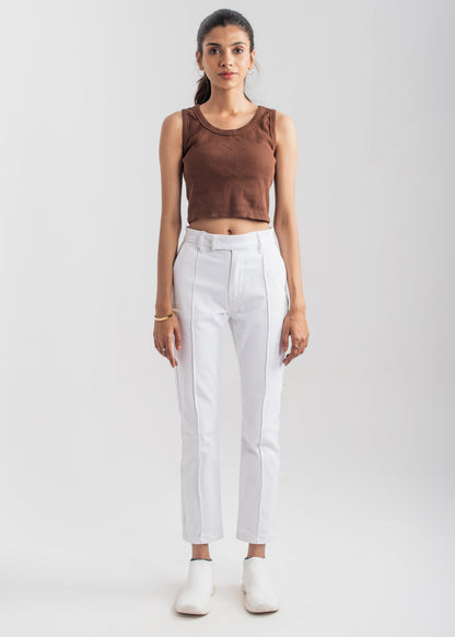 Formal White Pleat Pant 