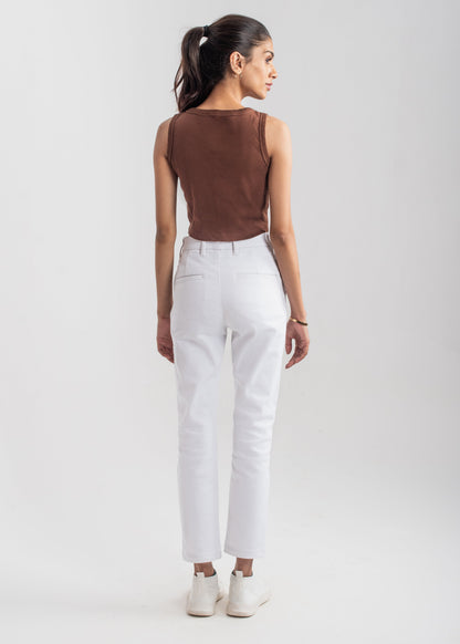 Formal White Pleat Pant 