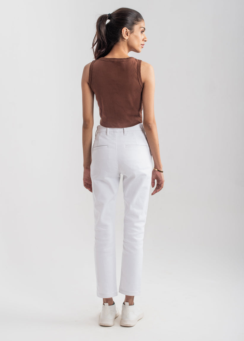 Formal White Pleat Pant 