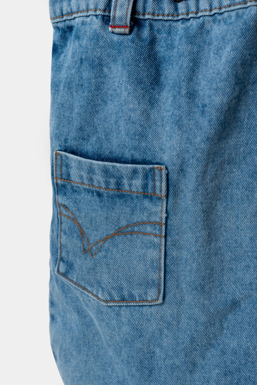 Girls Denim Bag with Multiple Pockets