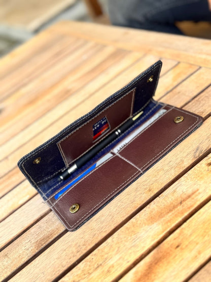 Blue Denim Long Cardholder
