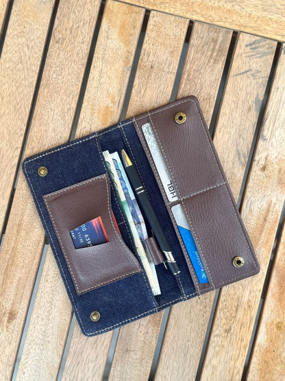 Blue Denim Long Cardholder