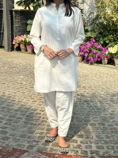 White Denim Co-ord Set