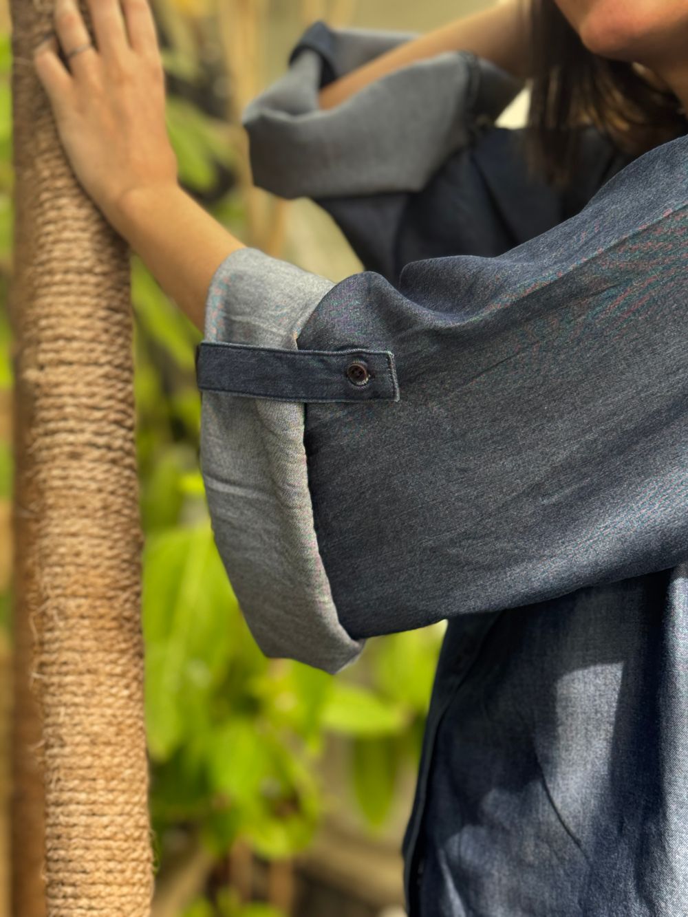 Blue Gold Relaxed Coord Set