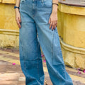 Blue Wash Skater Fit Jeans Women