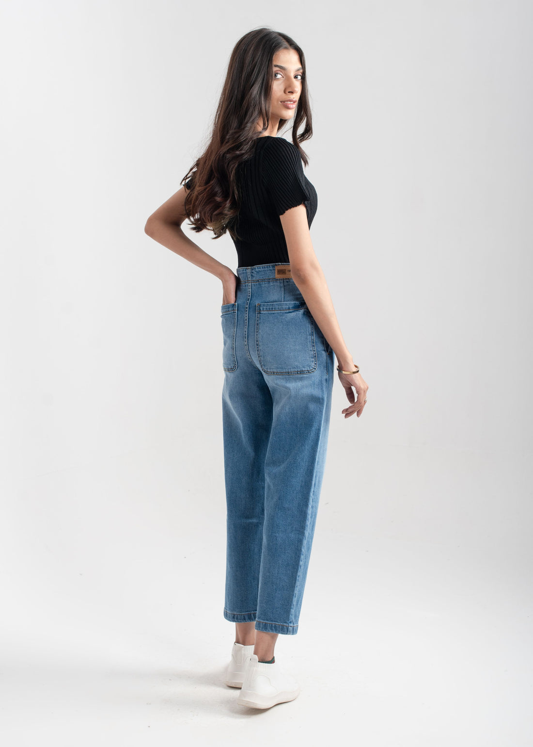Light Blue Pleat Jeans 
