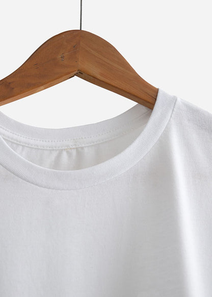 Men's regular fit white t-shirt with soft cotton fabric