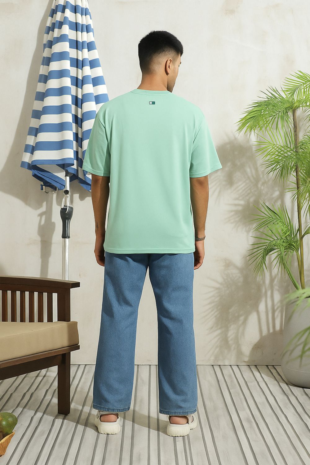Mint Green Drop Shoulder T-shirt