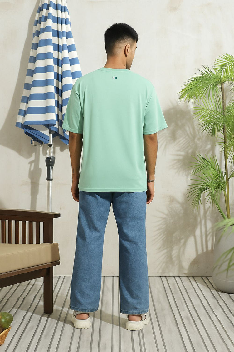 Mint Green Drop Shoulder T-shirt