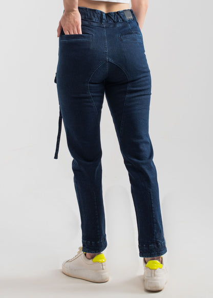 Nautical Blue Cargo Jeans Women 