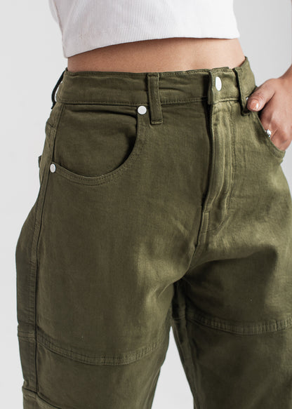 Olive Green Cargo Pants for Women 