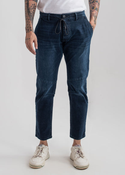 Rebel Biker Dark Blue Jeans 