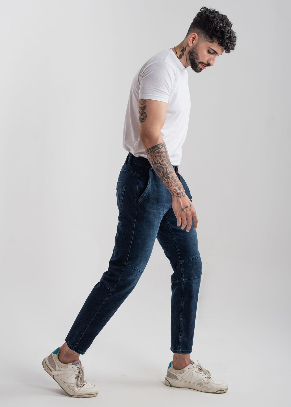 Rebel Biker Dark Blue Jeans 