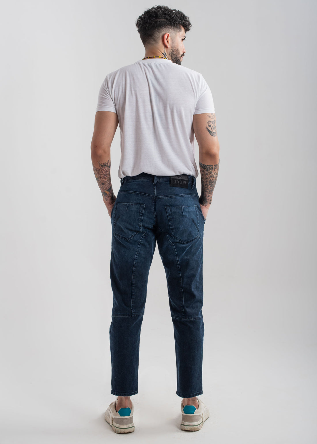 Rebel Biker Dark Blue Jeans 
