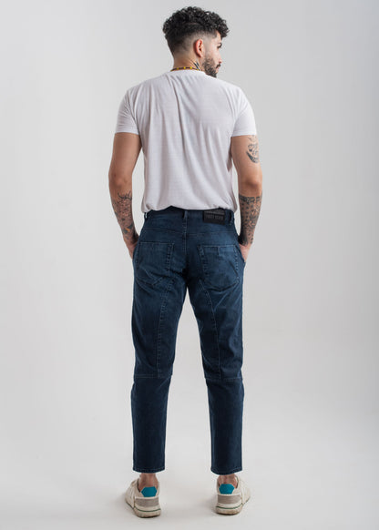 Rebel Biker Dark Blue Jeans 
