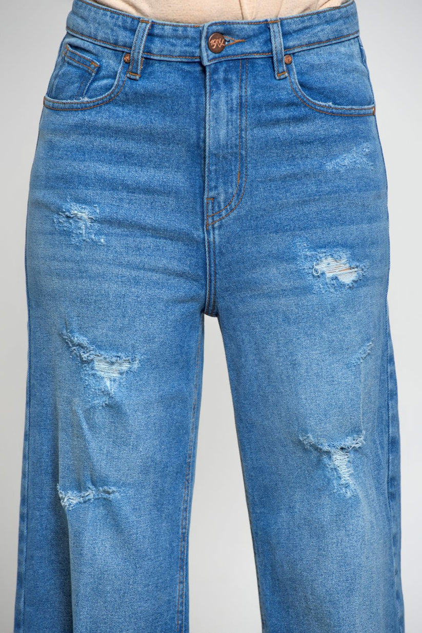 Ripped & Repair Blue Jeans Her 