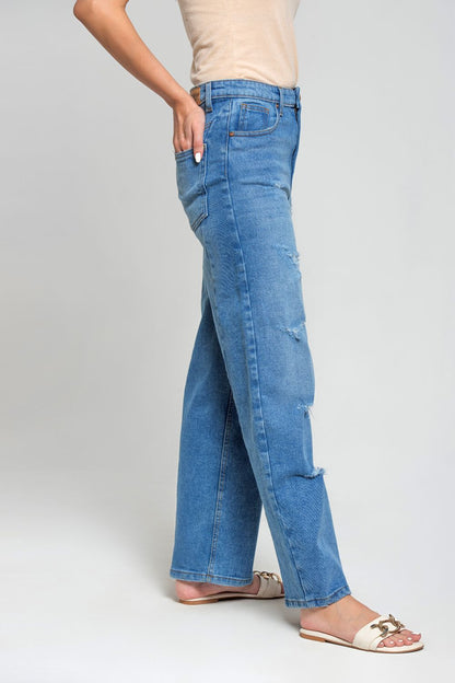 Ripped & Repair Blue Jeans Her 