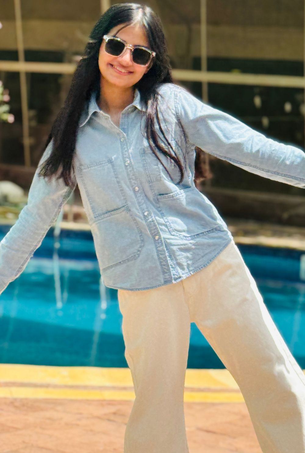 Steel Blue Denim Shirt 