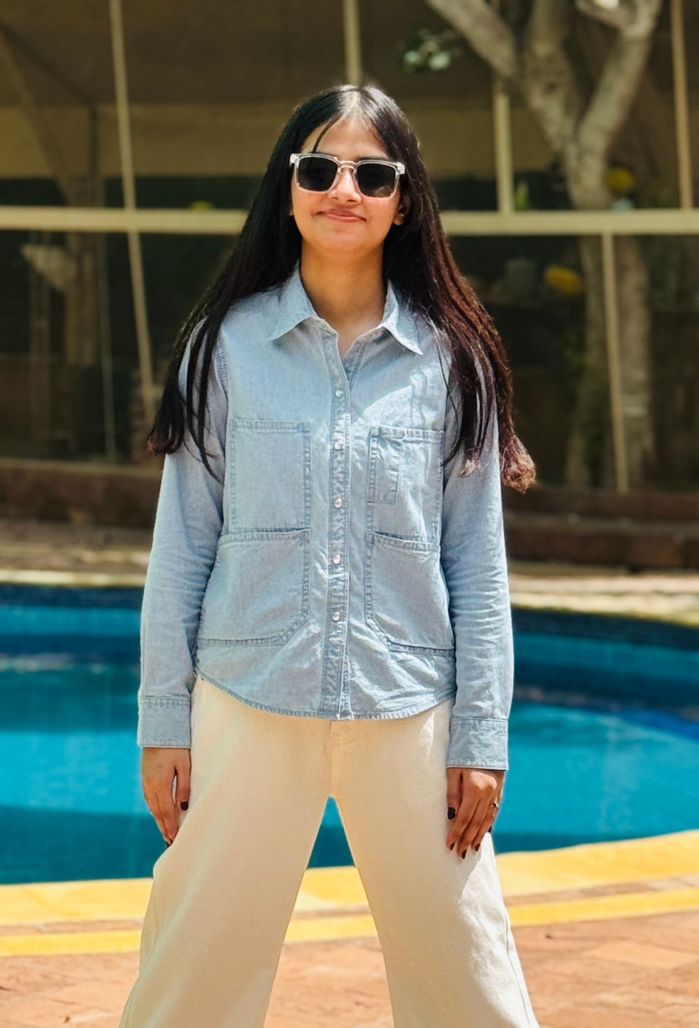Steel Blue Denim Shirt 