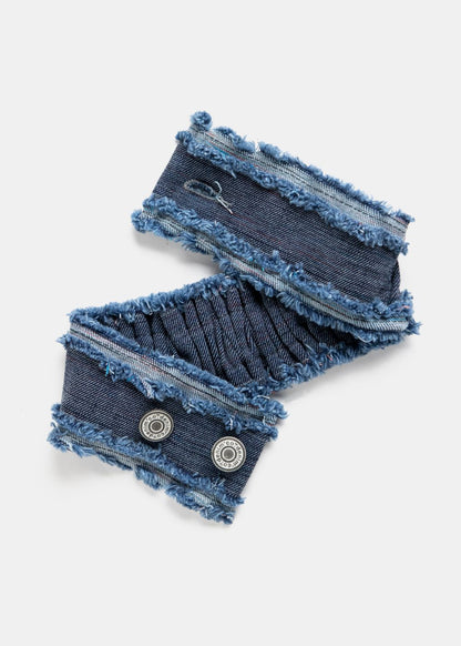 Stylish Women's Urban Denim Belt with Buttons