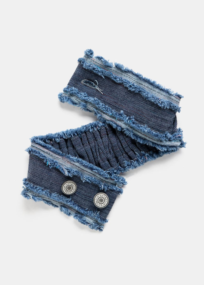 Stylish Women's Urban Denim Belt with Buttons