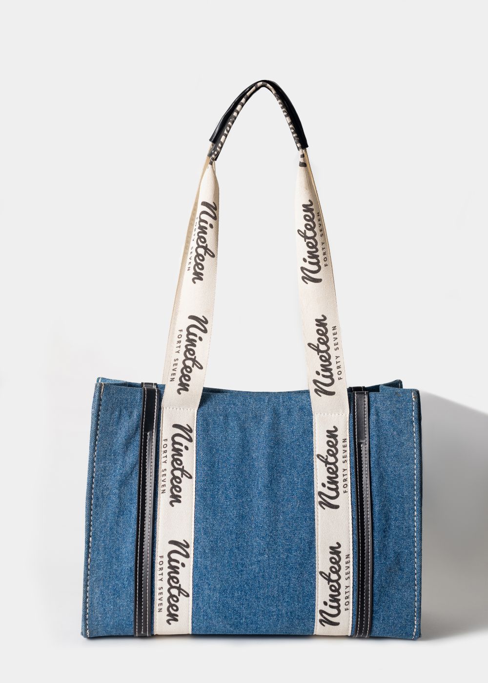The 1947 Signature Denim Tote Bag in Blue