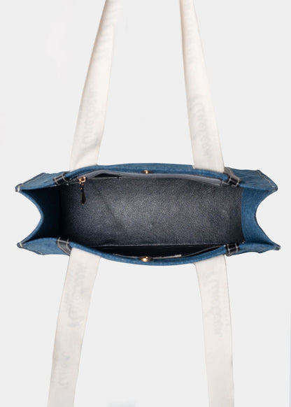 The 1947 Signature Denim Tote Bag in Blue