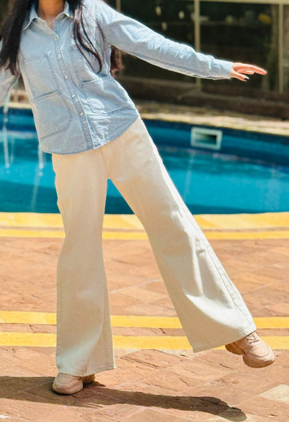 White Flare Jeans 
