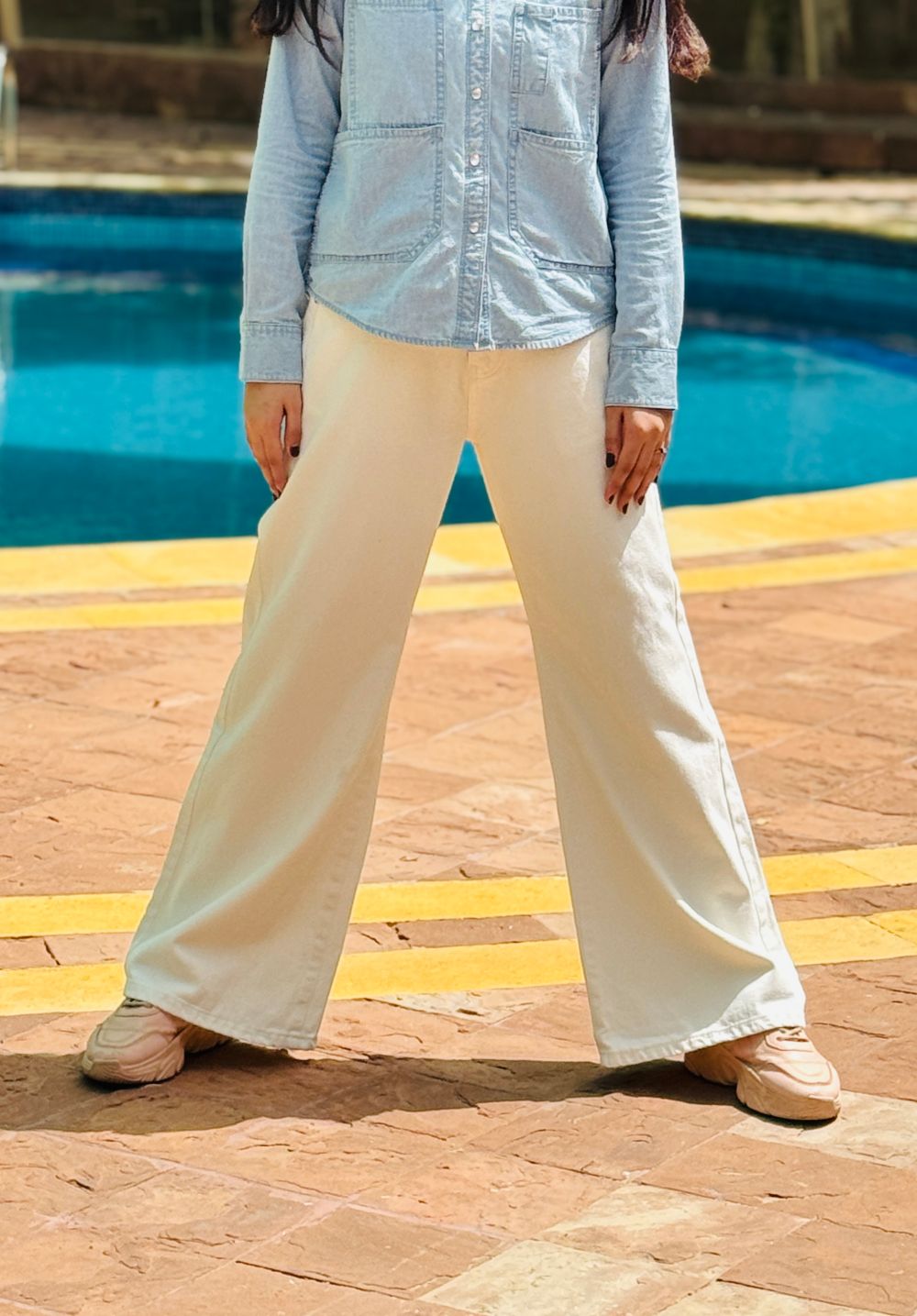 White Flare Jeans 