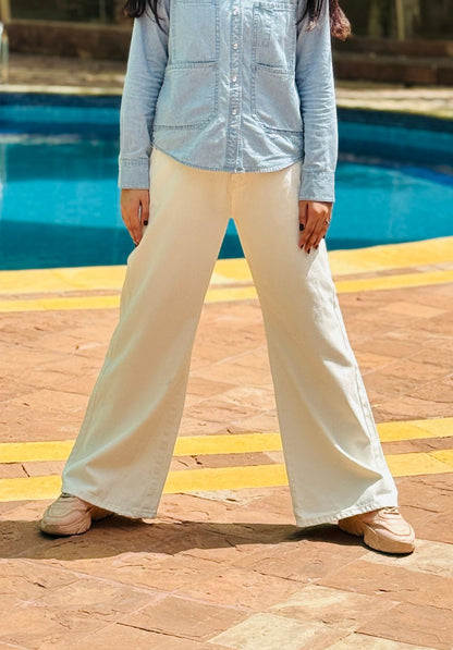 White Flare Jeans 