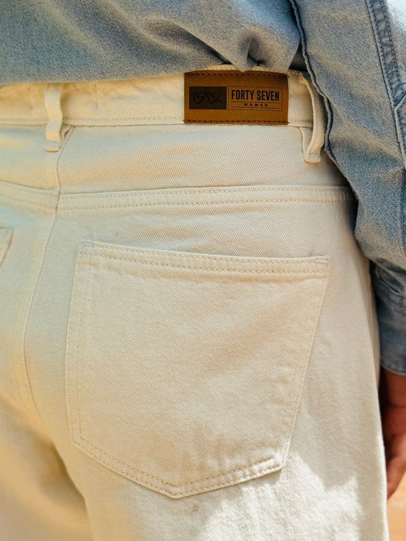 White Flare Jeans 