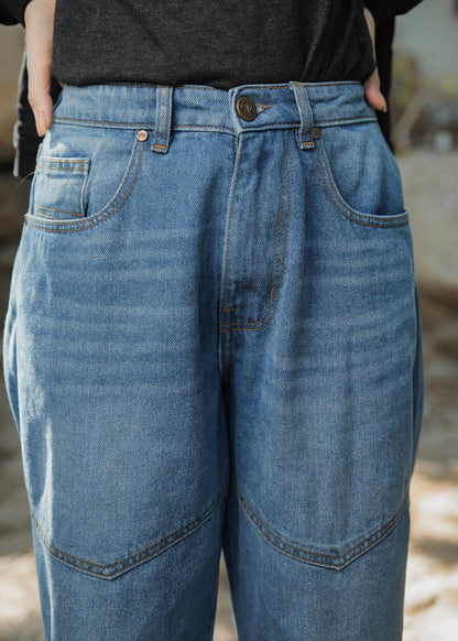 Women's Blue Vertex Jeans With a V Seam Design