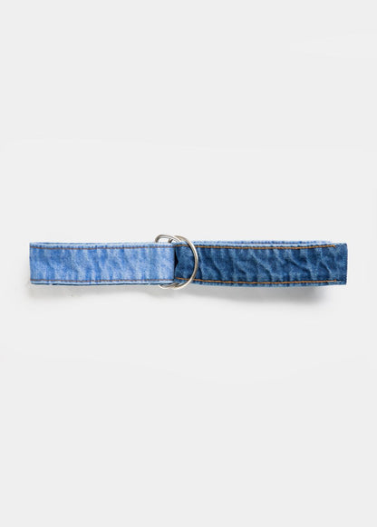 Women's Denim Belt in Blue with a Buckle