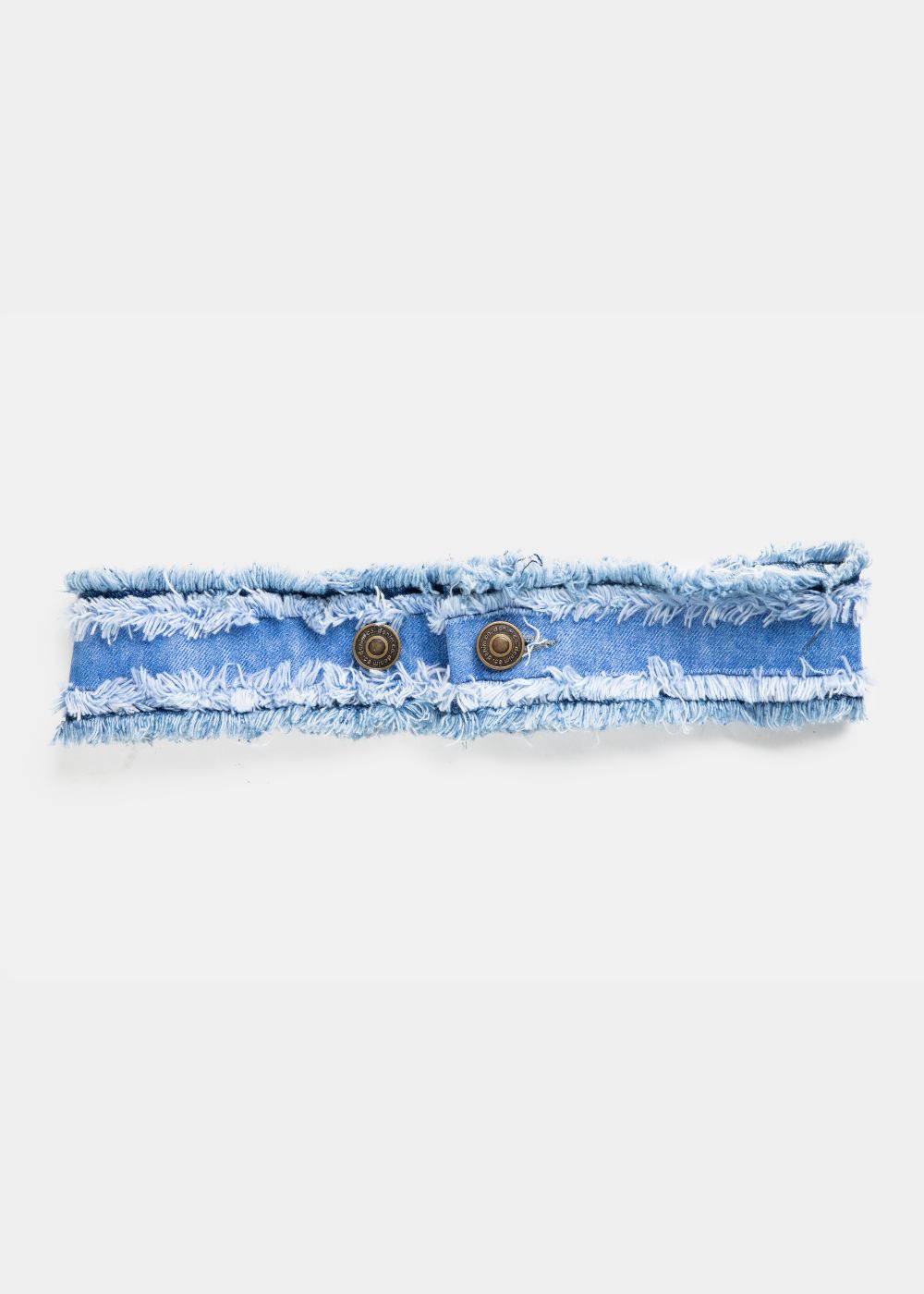 Women's Denim Belt in Blue with Buttons