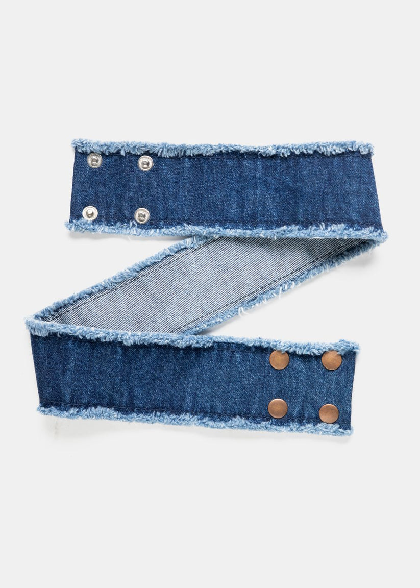 Women's Denim Belt in Indigo