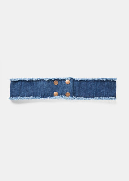 Women's Denim Belt in Indigo