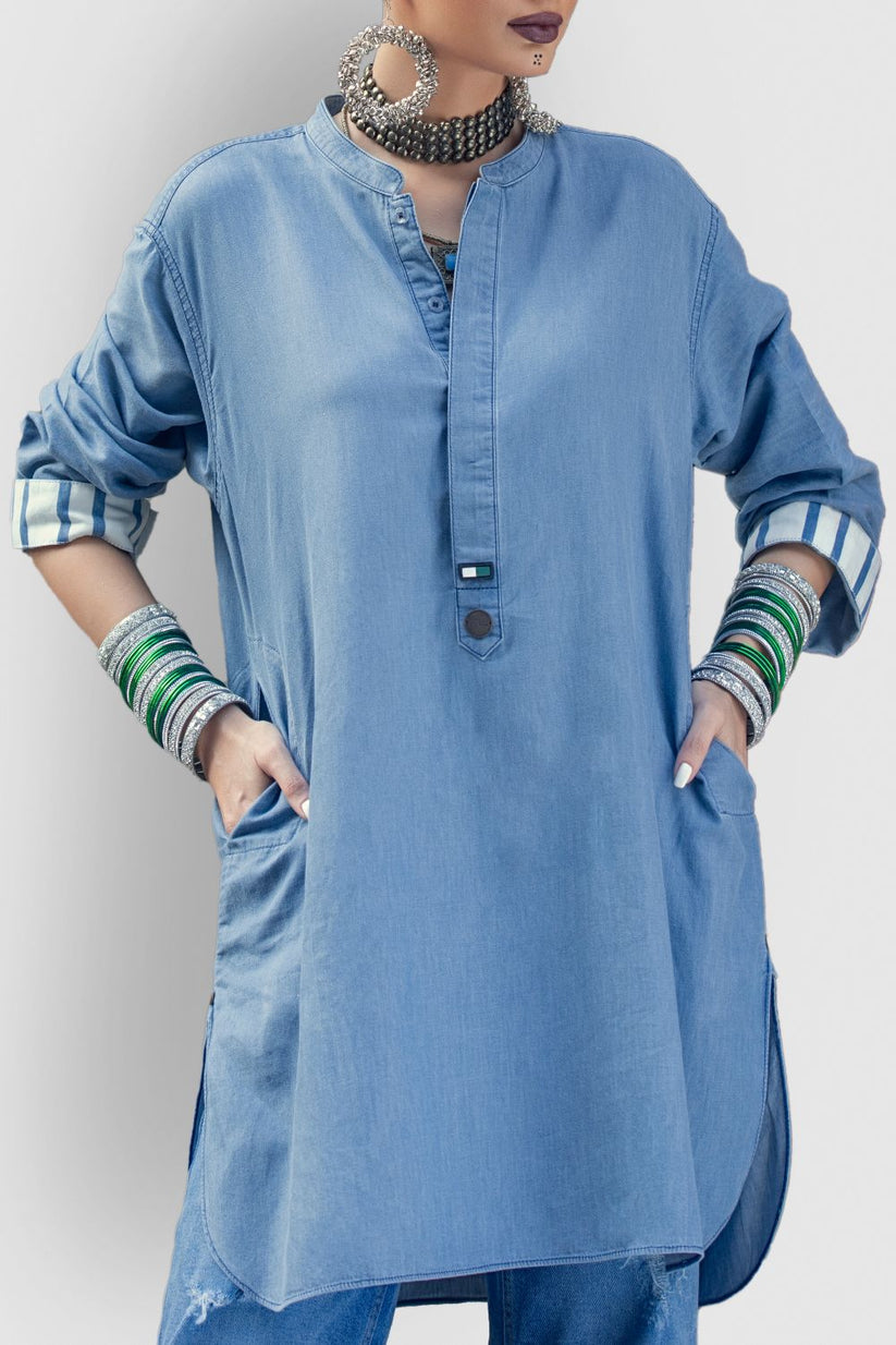 Women's Denim Fusion Kurta 