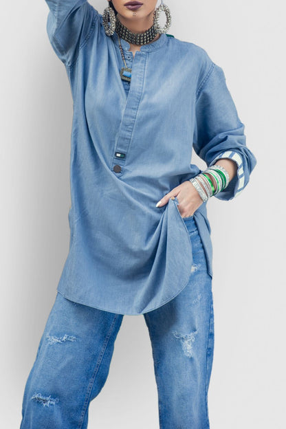 Women's Denim Fusion Kurta 
