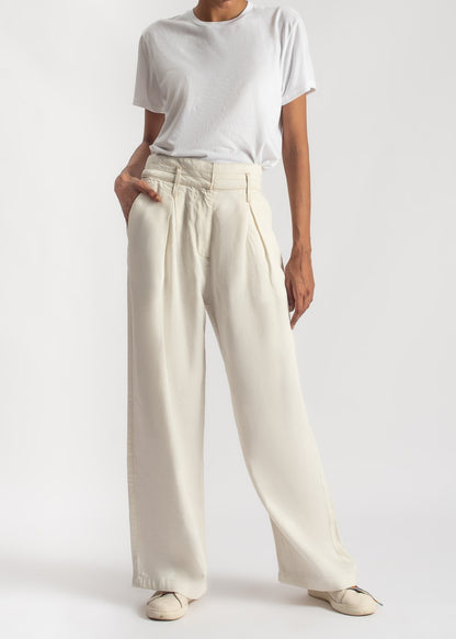 Women's Loose-Fit Palazzo Pants in White