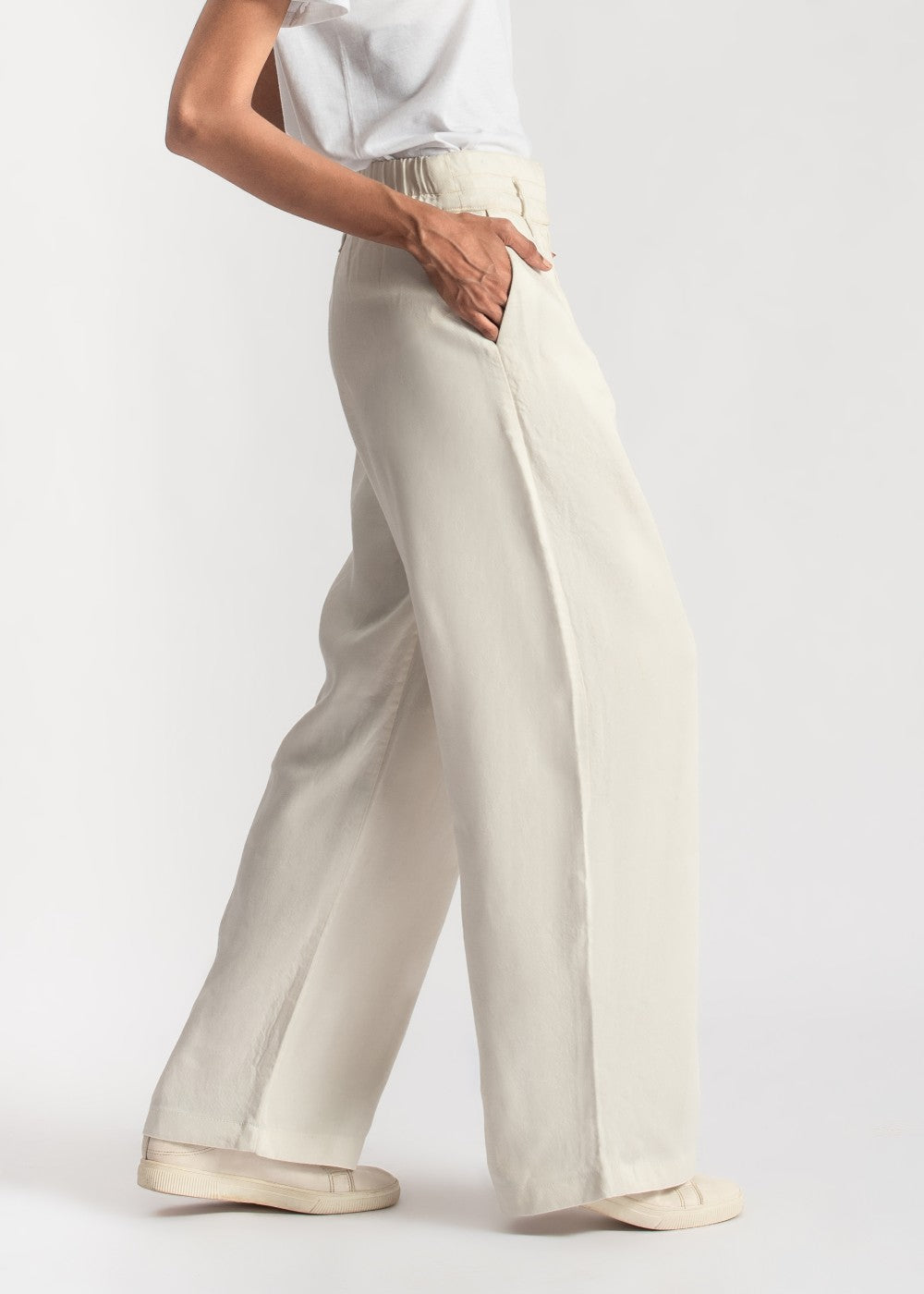 Women's Loose-Fit Palazzo Pants in White