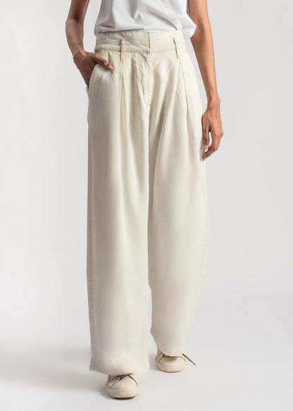 Women's Loose-Fit Palazzo Pants in White