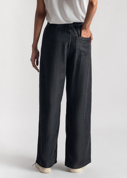 Women's Palazzo Pants in Kohl Grey Featuring a Relaxed Loose Fit Style